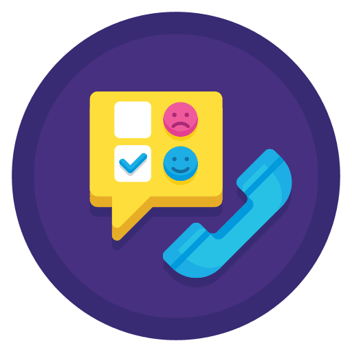 Survey chat check mark suggestions icon