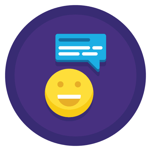 Good review smiley happy message icon