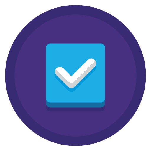 Check mark checked blue tick interface icon