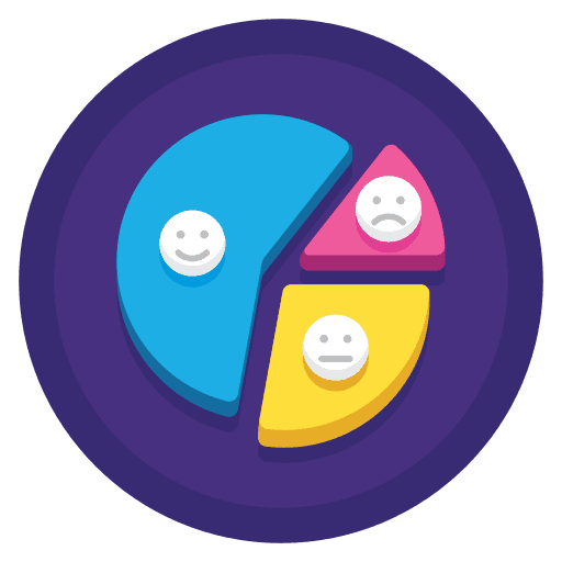Pie chart business finances graphical icon