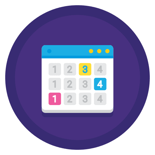 Scores satisfaction calendar business icon