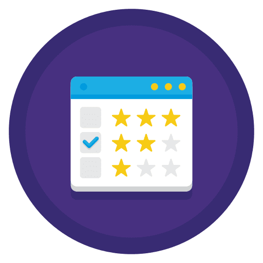 Star rating good business and finance stars icon