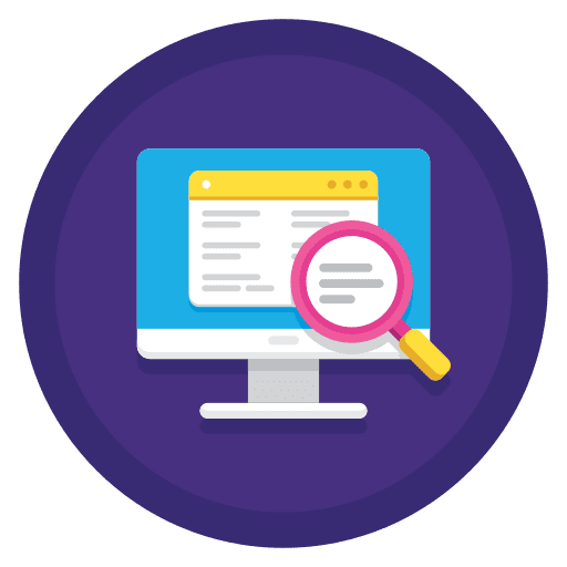 Survey browser interface communications icon