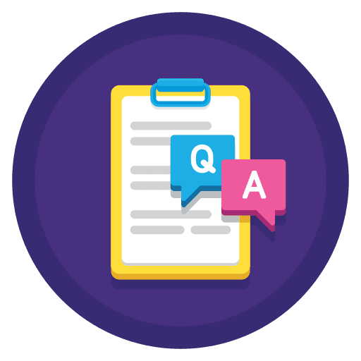 Survey files and folders qa communications icon