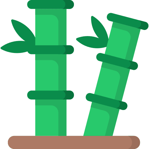 Bamboo japan botanical plant icon