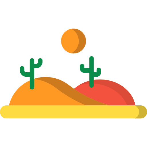 Desert landscape sand nature icon
