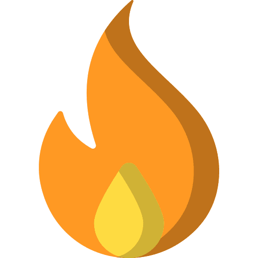 Flame danger element nature icon