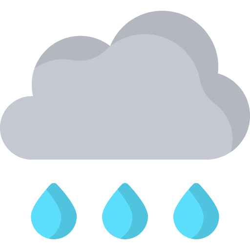 Rainy raining storm nature icon