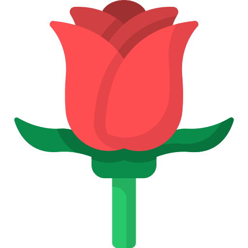 Rose nature blossom flower icon