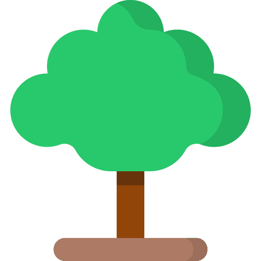 Tree gardening ecology and environment botanical icon