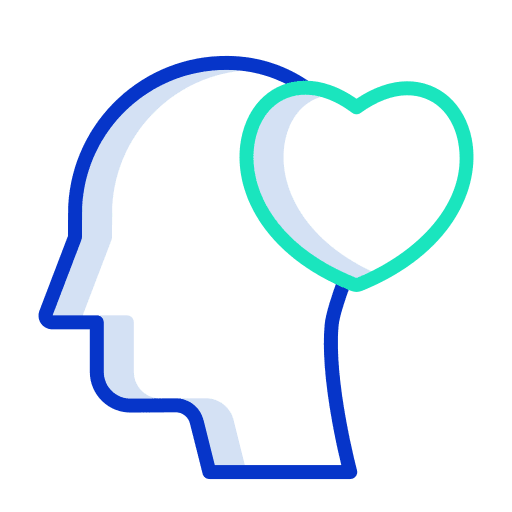 Head love healthcare and medical feelings icon
