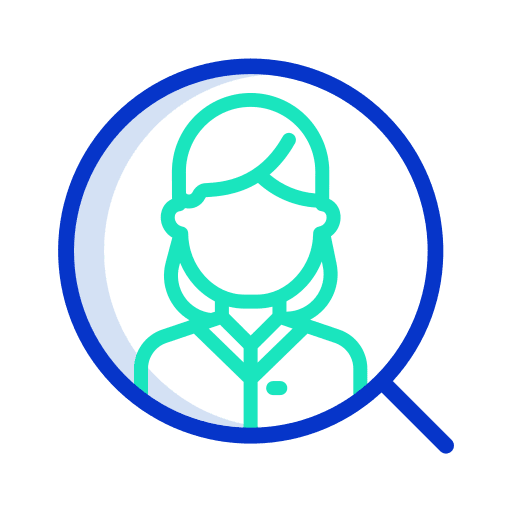 User social loupe avatar icon