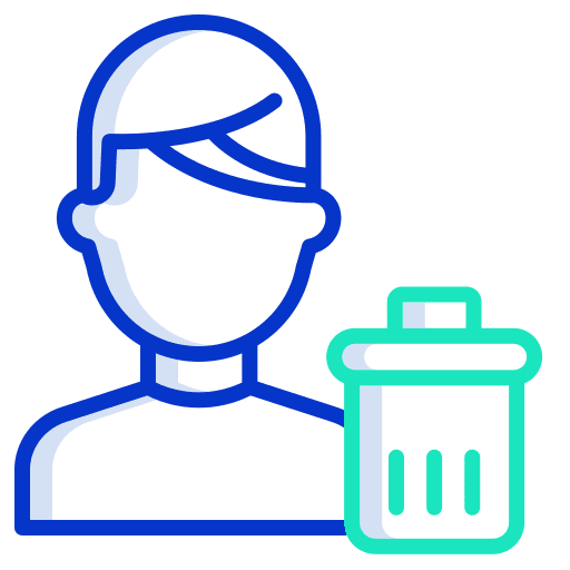 User trash profile people icon