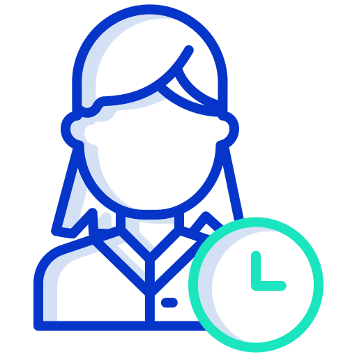 Woman avatar user wait icon