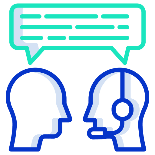 Customer service support ui conversation icon
