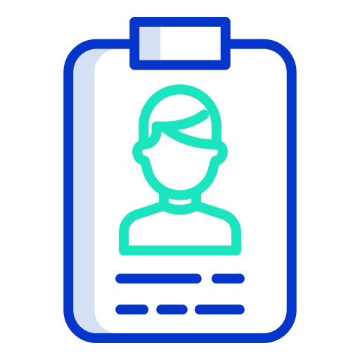 Id card user business pass icon