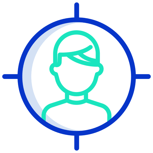 Target avatar user man icon