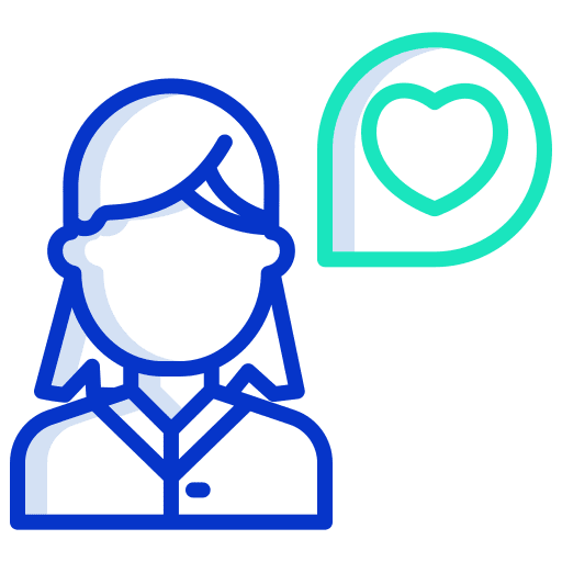 Woman love communications people icon