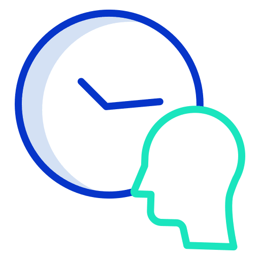 Clock social profile time icon