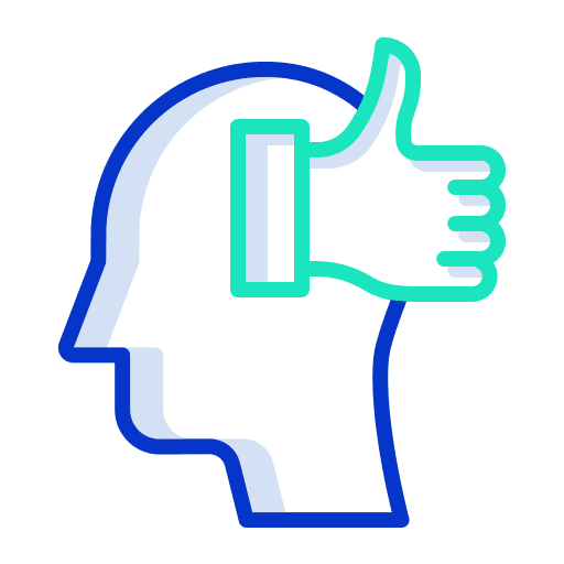 Mind like well done psychology icon