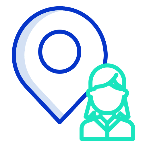 Pin avatar social maps and location icon