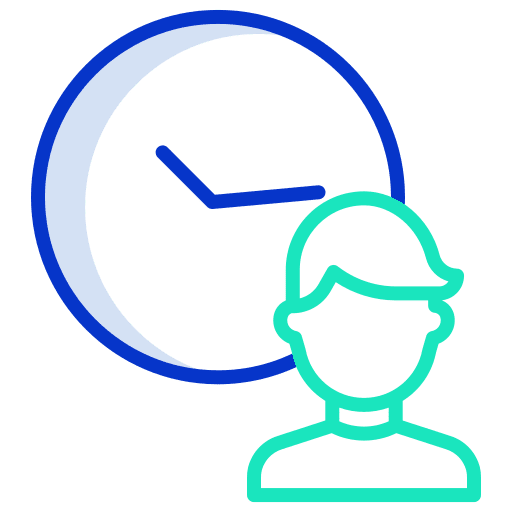 User clock user profile icon