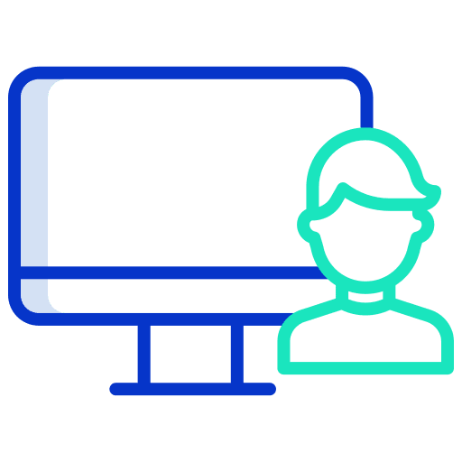 User people computer man icon