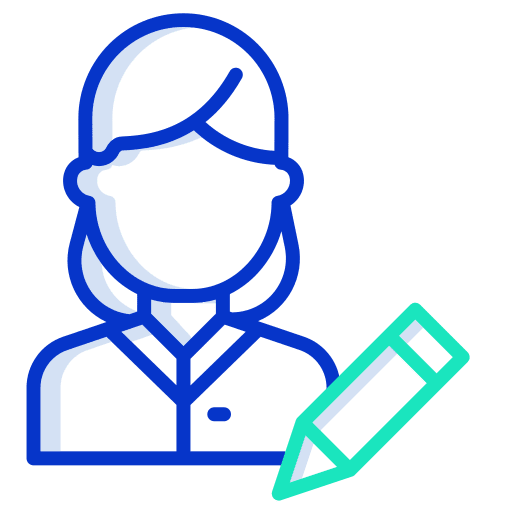 User people woman edit icon