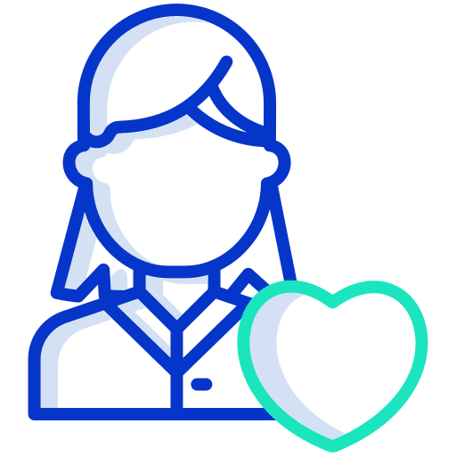 User user friendly heart user icon