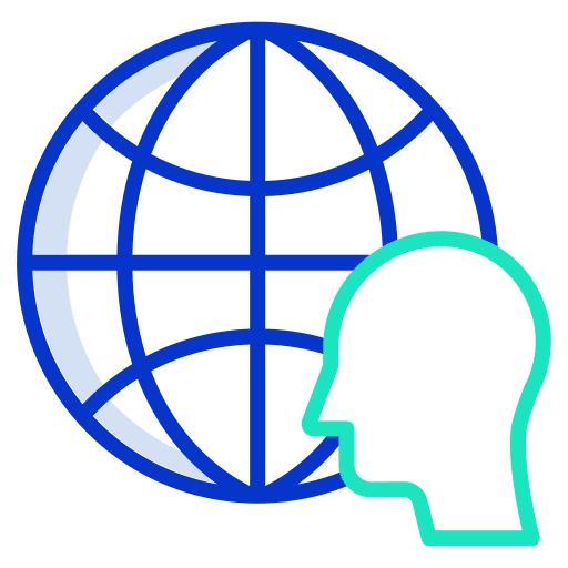 Earth grid avatar social earth grid icon