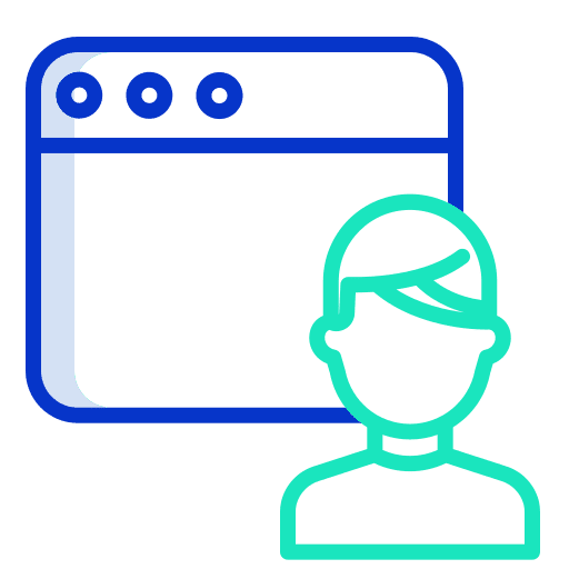 User explorer text connection icon