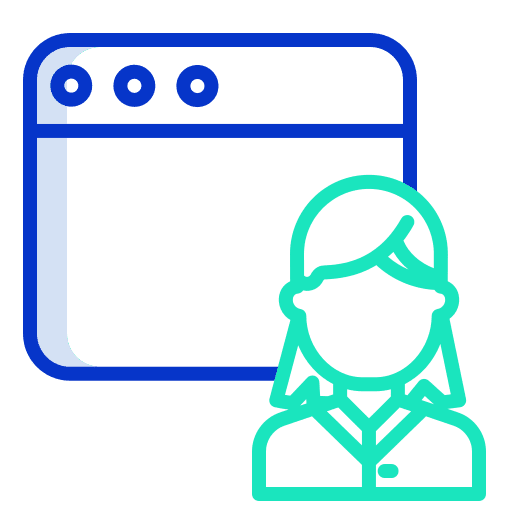 User information browser connection icon