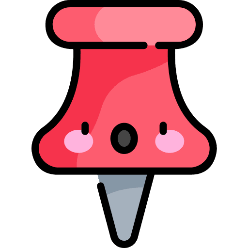 Pin miscellaneous attachment push pin icon