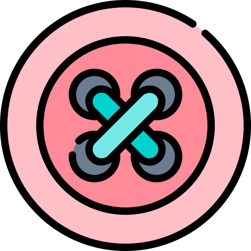 Button art and design sewing modiste icon