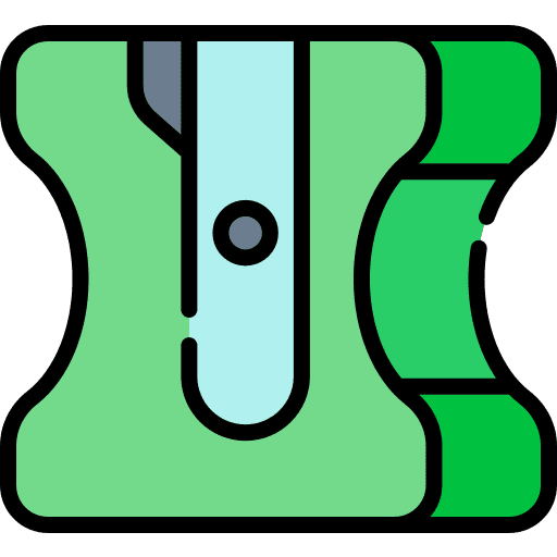Sharpener pencil school material sharpener icon