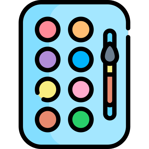 Watercolor painting art watercolor icon