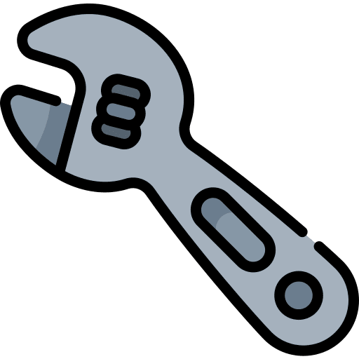 Wrench construction wrench tool icon