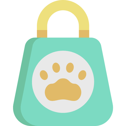 Pet shop pet container commerce and shopping icon