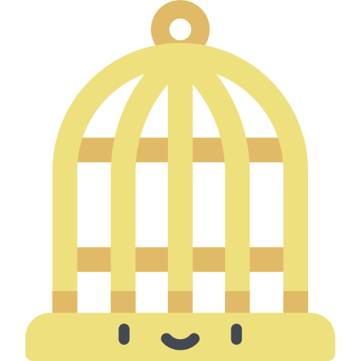 Cage birds cage cages icon