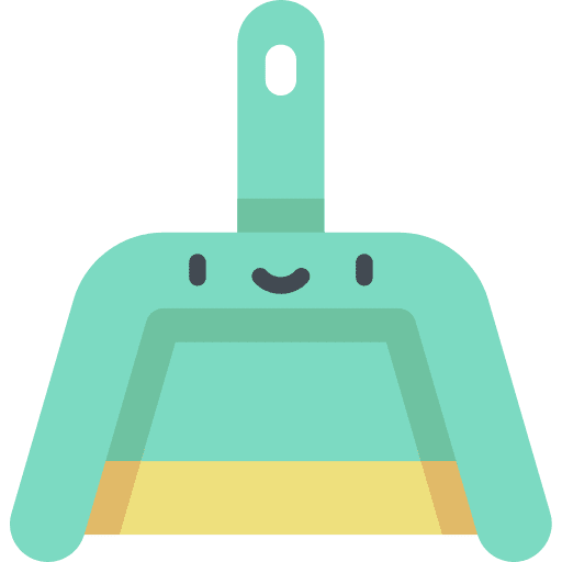 Dustpan wiping tools and utensils smileys icon