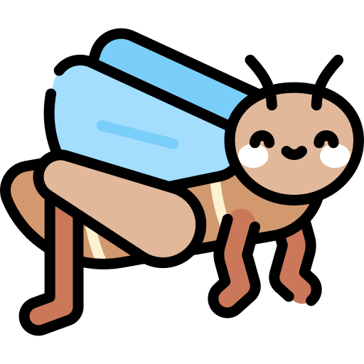 Locust animal insect bug icon