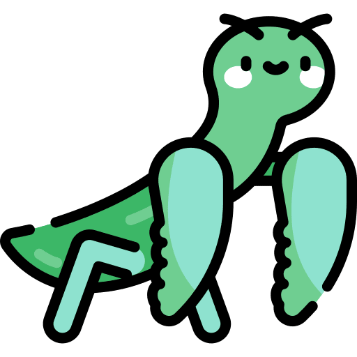 Praying mantis beetle bug entomology icon