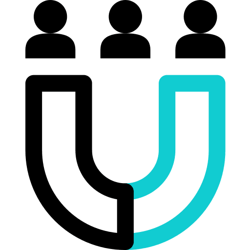 Magnet acquisition users marketing icon