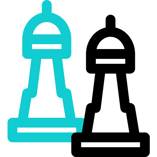 Chess bishop sport strategy icon