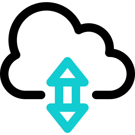 Cloud computing ui interface download icon