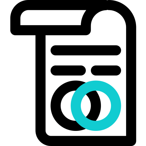 Contract signing document business icon