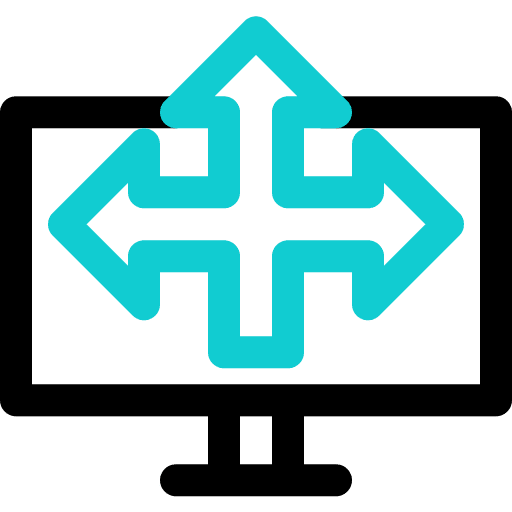 Distribute monitor distribute screen icon