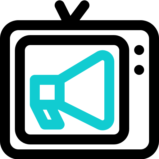 Advertising tv advertising marketing icon