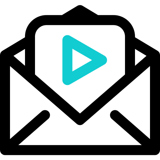 Email interface multimedia message icon