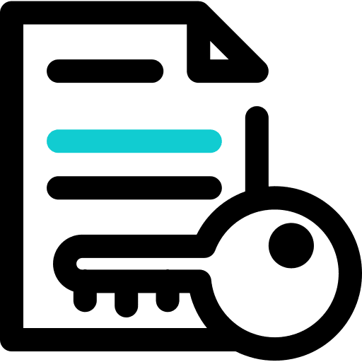 File business and finance protected encryption icon